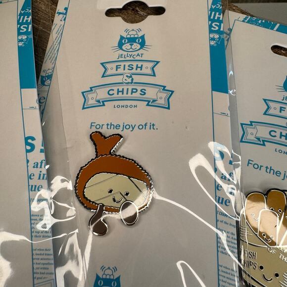Jellycat London Fish & Chips Pins NEW Jellycat Fish Chips Peas FAST SHIP - Picture 4 of 5